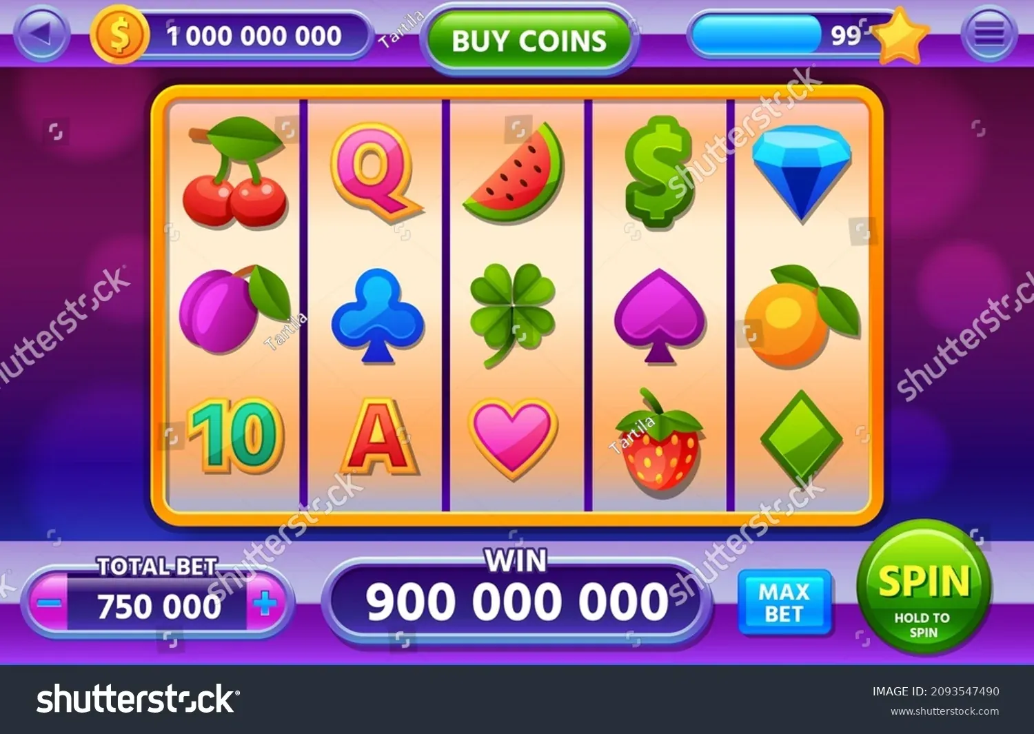 Slots Gameplay Interface